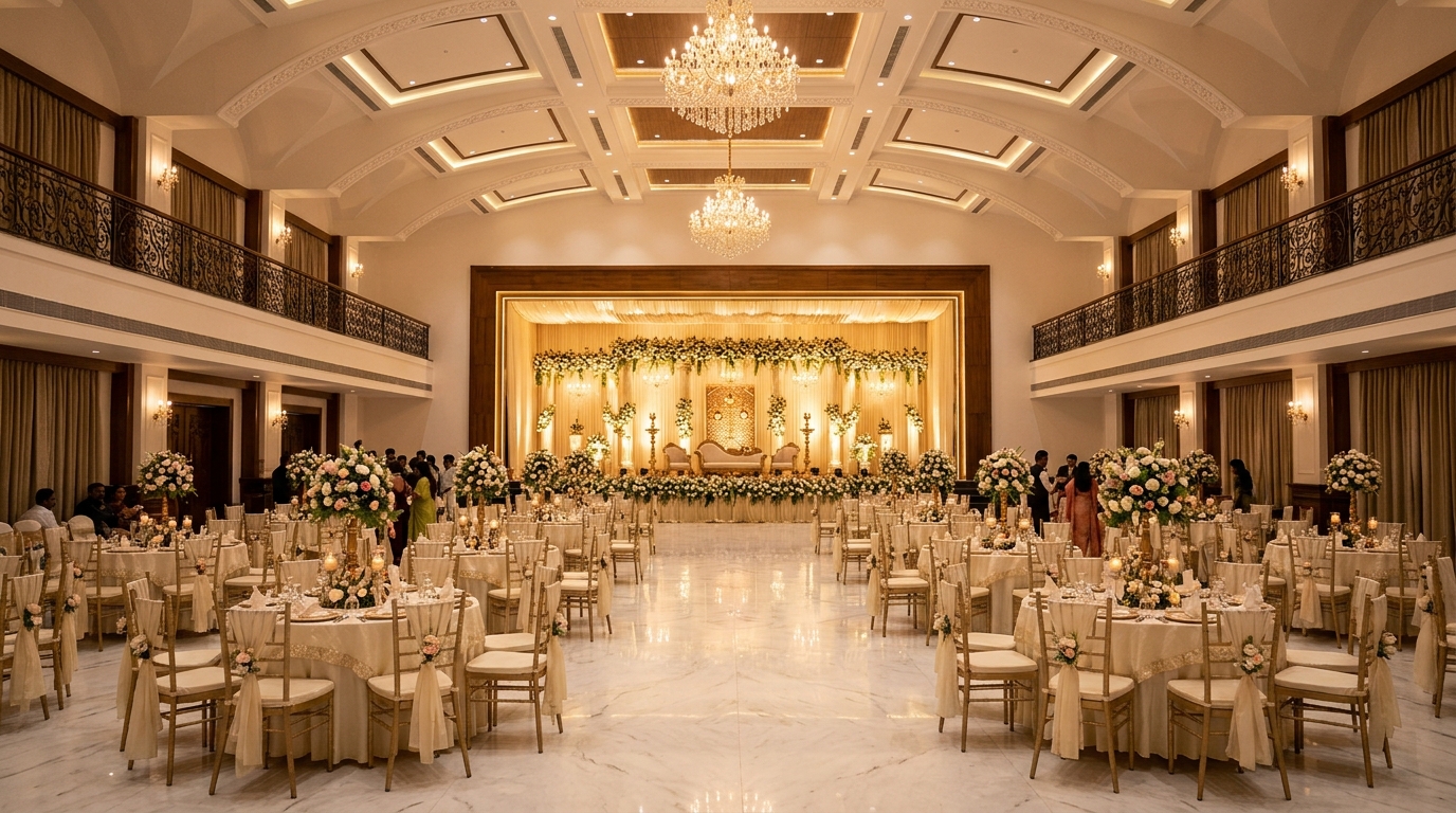 Mangalam Hall — grand interior for weddings and events